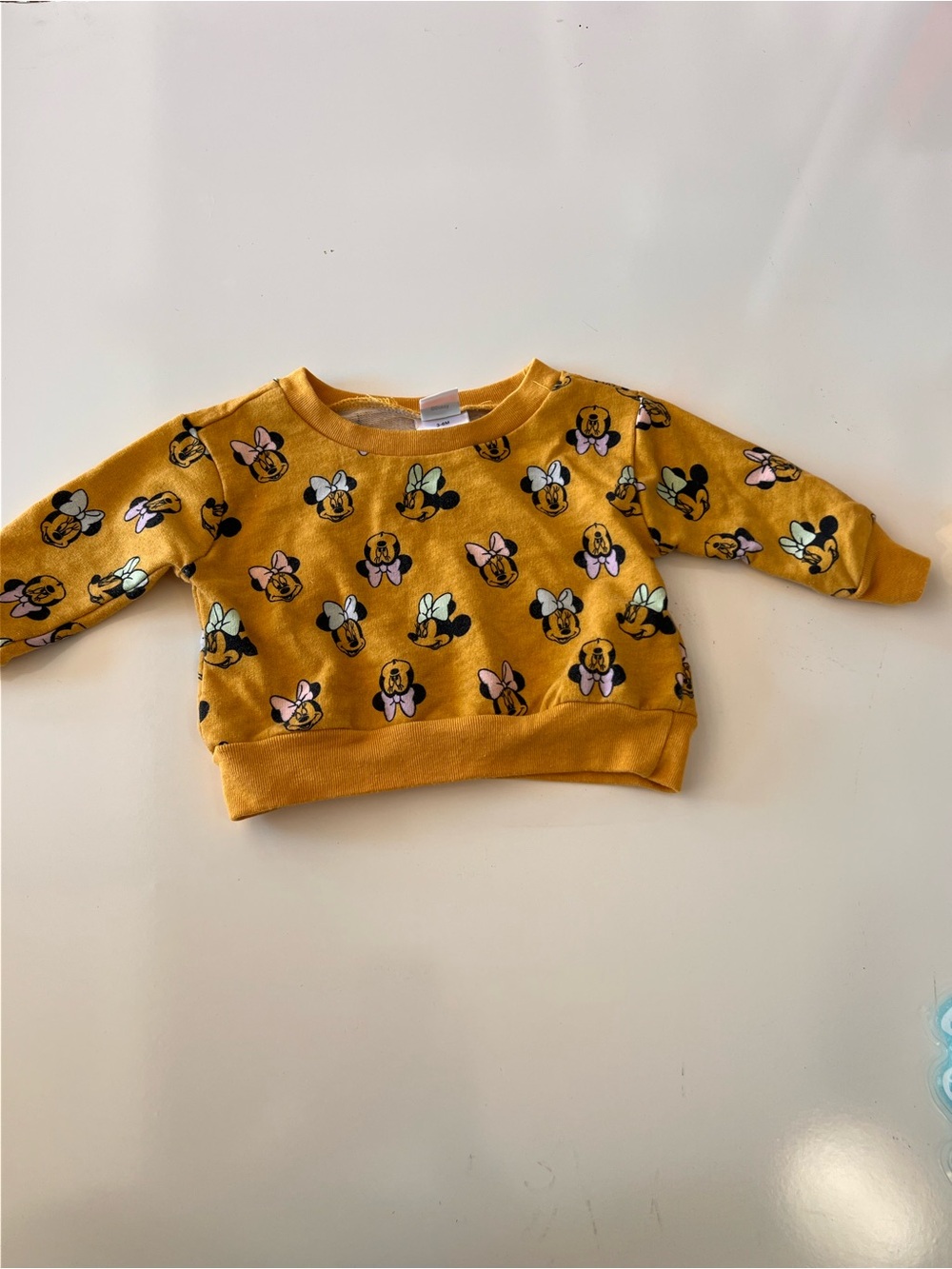 Disney Mustard Yellow Minnie Mouse Print Long Sleeve Tee